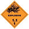 Explosive hazmat labels