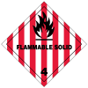 Flammable Solid Hazmat Labels