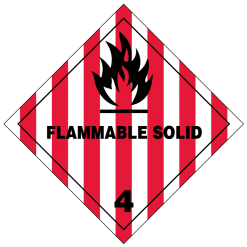 Flammable Solid Hazmat Labels