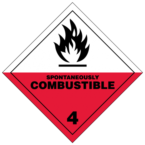 Spontaneously Combustible Hazmat Labels