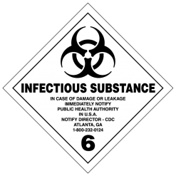 Infectious Substance Hazmat Labels