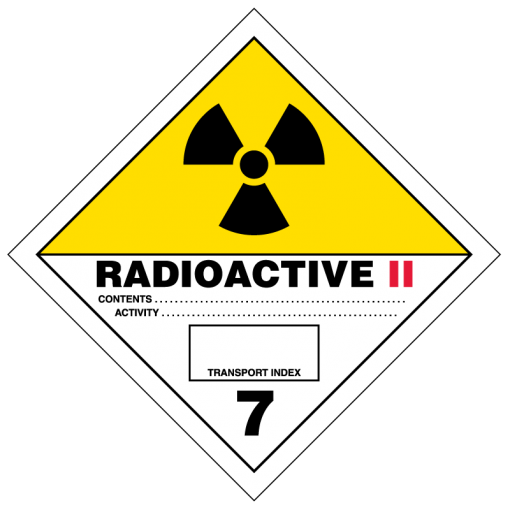 Radioactive II Hazmat Labels