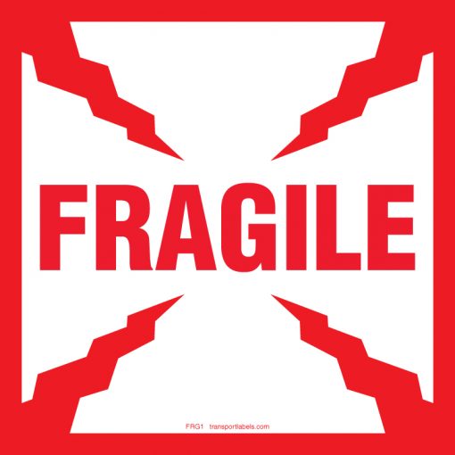 Fragile shipping labels